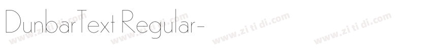 DunbarText Regular字体转换
